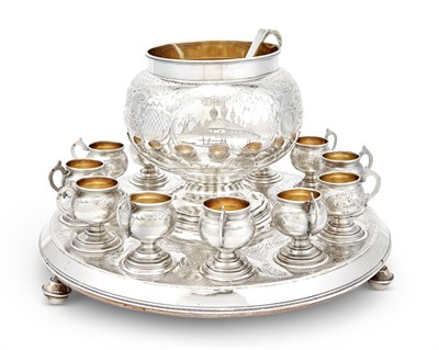 Lot 1114 - Russian Silver Punch Set Maker's mark...