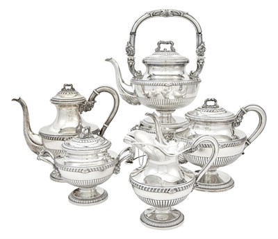 Lot 116 - Italian Empire Style Silver Tea and Coffee Service
