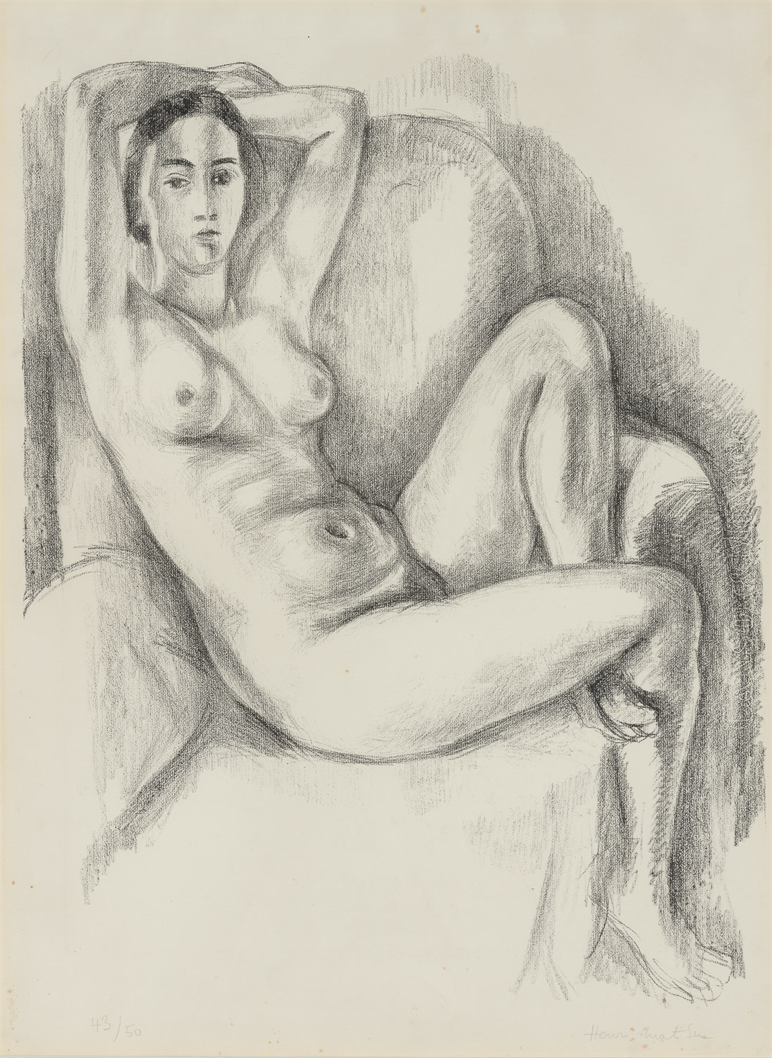 Lot 30 - Henri Matisse (1869-1954) NU AU COUSSIN BLEU...