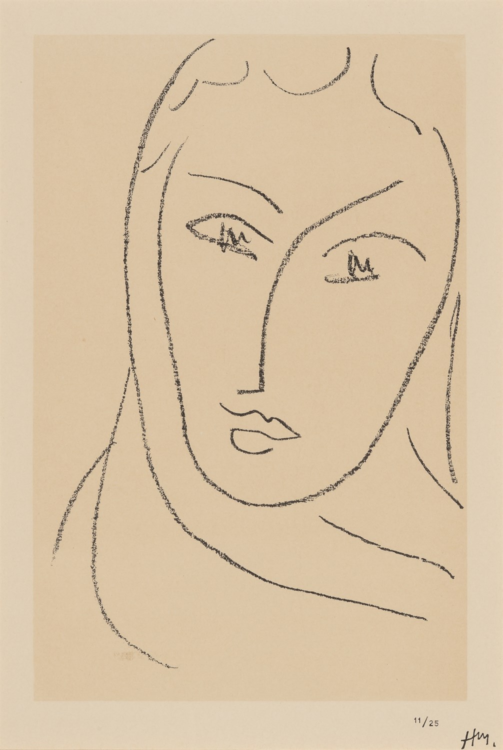 Lot 32 - Henri Matisse (1869-1954) JEUNE FEMME AU...