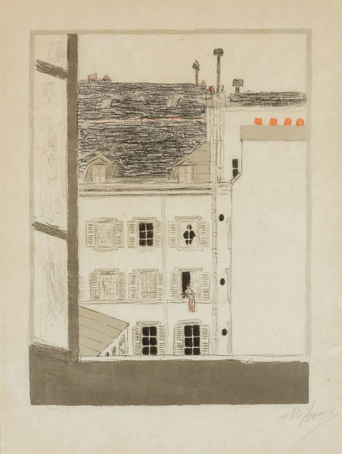 Lot 2 - Pierre Bonnard (1867-1947) MAISON DANS LA COUR...