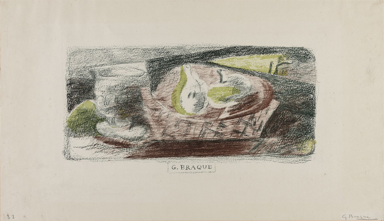 Lot 20 - Georges Braque (1882-1963) NATURE MORTE III...