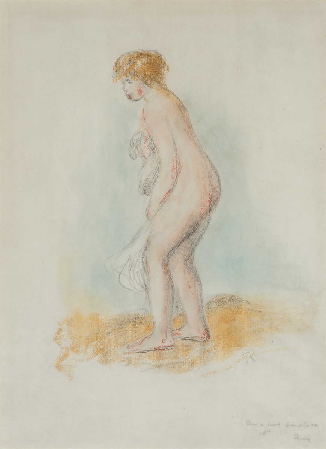 Lot 9 - Pierre-Auguste Renoir (1841-1919) BAIGNEUSE...