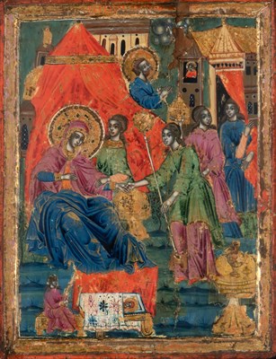 Lot 227 - Russian Icon of the Nativity of the Theotokos...