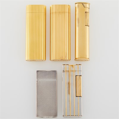Lot 1087 - Luxury Lighters Group of five luxury lighters...