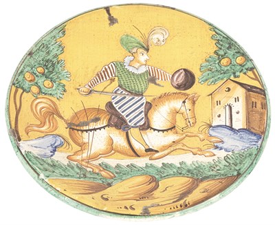 Lot 108 - Montelupo Maiolica Charger Second quarter 17th...