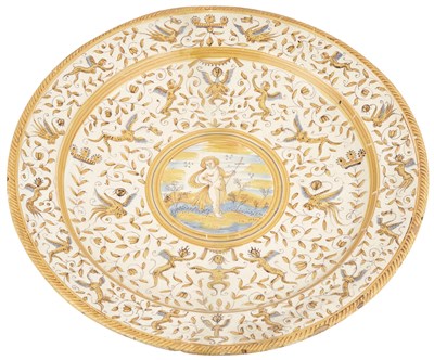 Lot 121 - Continental Faience Dish Painted with a...