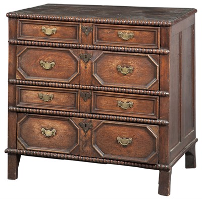 Lot 185 - English Oak Joined Chest of Drawers 17th...
