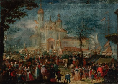 Lot 125 - Flemish School 17th Century Kermesse Beside an...