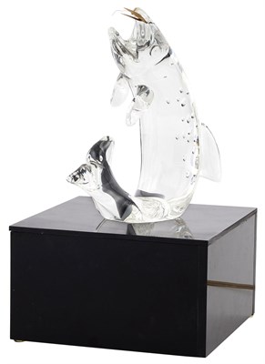 Lot 217 - Steuben Glass and 18Kt Gold Sculpture Entitled...