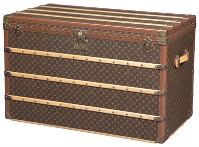 Lot 10 - Louis Vuitton Leather Trunk With three inserts,...