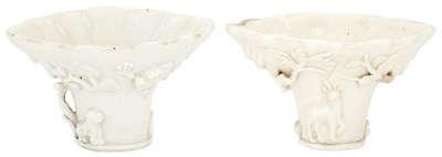 Lot 67 - Two Chinese Blanc de Chine Porcelain Libation...