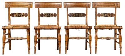Lot 249 - Set of Four Classical Painted Fancy Chairs...