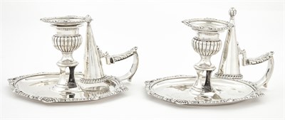 Lot 205 - Pair of George III Sterling Silver...
