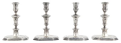 Lot 264 - Set of Four Dutch Silver Candlesticks...