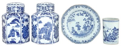 Lot 23 - Four Chinese Blue and White Porcelain Table...