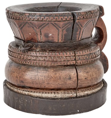 Lot 287 - Yewwood and Iron-Bound Mortar 17th Century,...