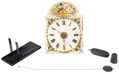 Lot 214 - German Painted Wood Wall Clock 19th Century...