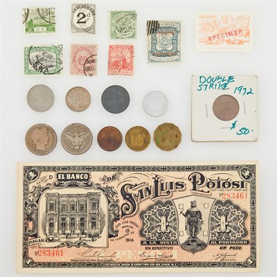 Lot 23 - United States and Foreign Coin and Stamp Group...