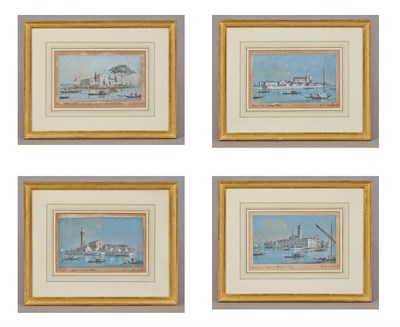 Lot 4 - Giacomo Guardi Italian, 1764-1835 Four views...