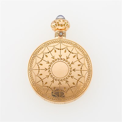 Lot 161 - Fabergé Gold Scent Flask Workmaster August...
