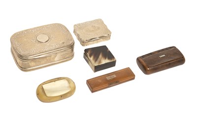Lot 1050 - Group of Six Silver and Other Boxes Including...