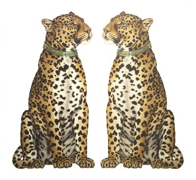 Lot 1053 - Pair of Katherine Barnwell Printed Wood...