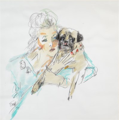 Lot 1032 - Joe Eula American, 1925-2004 Portrait of...