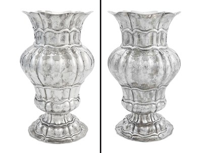 Lot 290 - Pair of Buccellati Sterling Silver Vases Late...