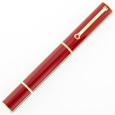 Lot 1084 - S.T. Dupont Red and Gold Lotus Ballpoint Pen...