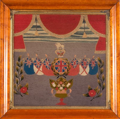 Lot 249 - British Woolwork Picture 19th Century...
