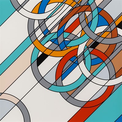 Lot 128 - Sarah Morris (b. 1967) 1980 (RINGS) Color...