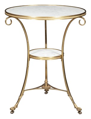 Lot 384 - Louis XVI Style Gilt-Bronze and White Marble...