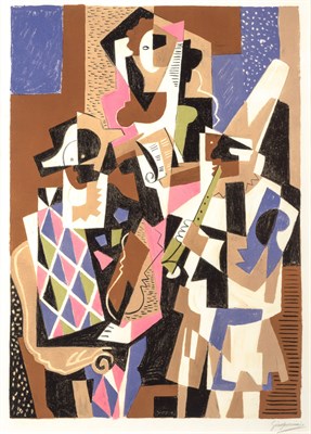 Lot 180 - Gino Severini (1883-1966) LES MUSICIENS...