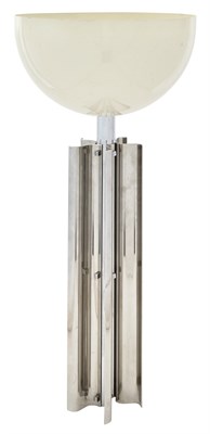 Lot 271 - Chromed and Enameled Metal Table Lamp...