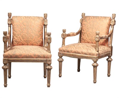 Lot 420 - Pair of Continental Neoclassical Style Fortuny-...