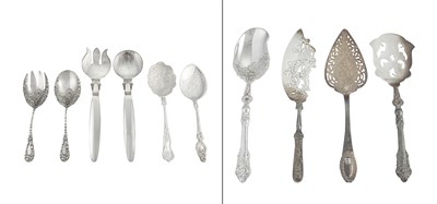 Lot 264 - Group of Silver and Silver Plated Serving...