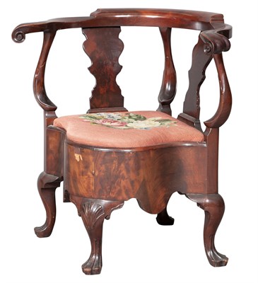Lot 294 - Irish George II Style Mahogany Commode...