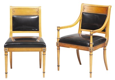 Lot 379 - Set of Ten Biedermeier Style Fruitwood and...