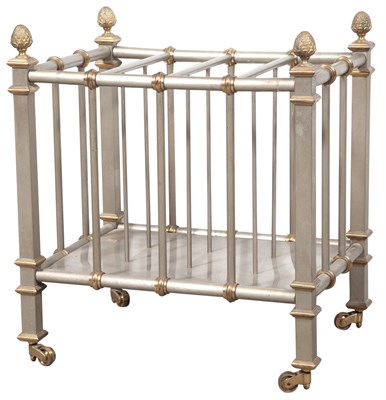 Lot 436 - Metal and Brass Canterbury Height 20 inches,...