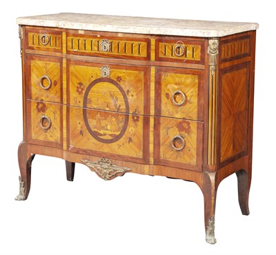 Lot 369 - Late Louis XV Style Tulipwood and Kingwood...
