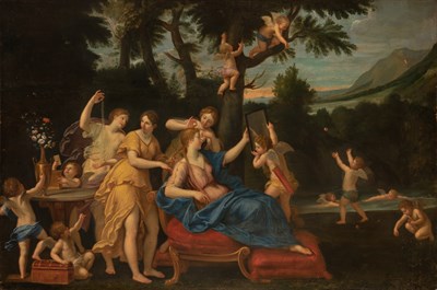 Lot 101 - School of Francesco Albani Venus at her...