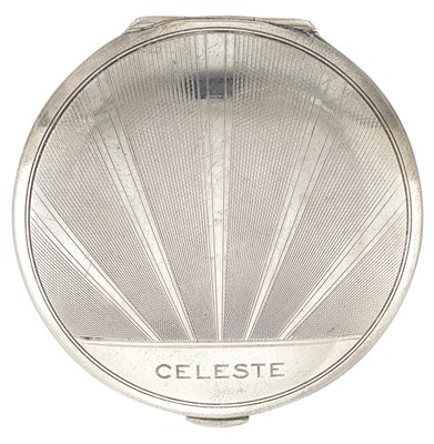 Lot 5 - CELESTE HOLM Cartier Silver Compact from His...