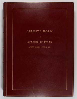 Lot 43 - AFFAIRS of STATE Celeste Holm's red morocco...