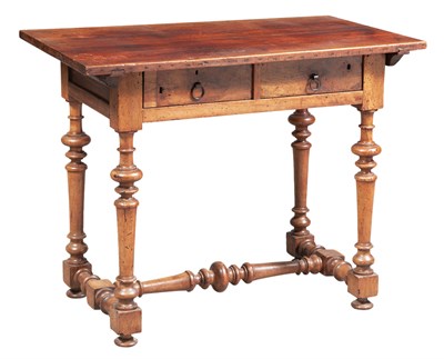 Lot 398 - Continental Walnut and Fruitwood Table Height...