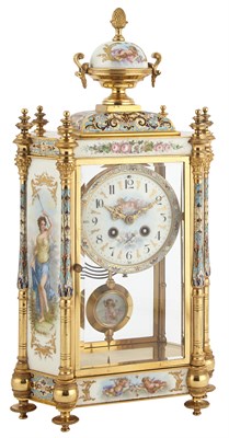 Lot 284 - French Louis XVI Style Gilt-Brass, Champlevé...