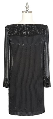 Lot 71 - CAROL BURNETT Bob Mackie black beaded mini...