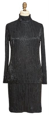 Lot 72 - CAROL BURNETT Bob Mackie black beaded top and...