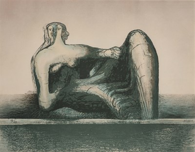 Lot 127 - Henry Moore (1898-1986) RECLINING FIGURE Color...
