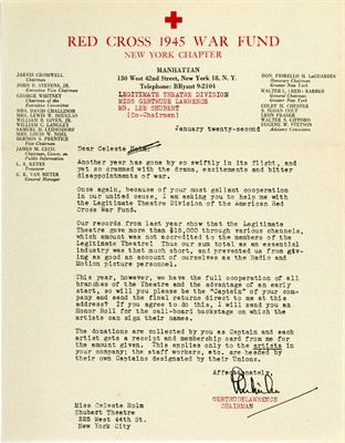 Lot 22 - LAWRENCE, GERTRUDE Three signed letters to...